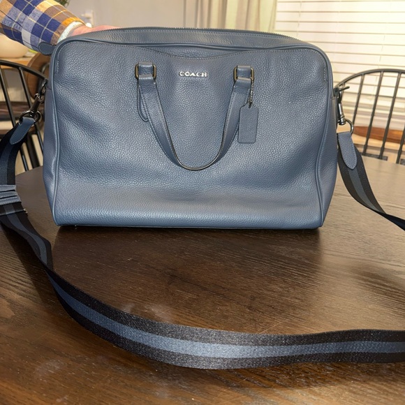 Coach Navy Leather Men's Briefcase